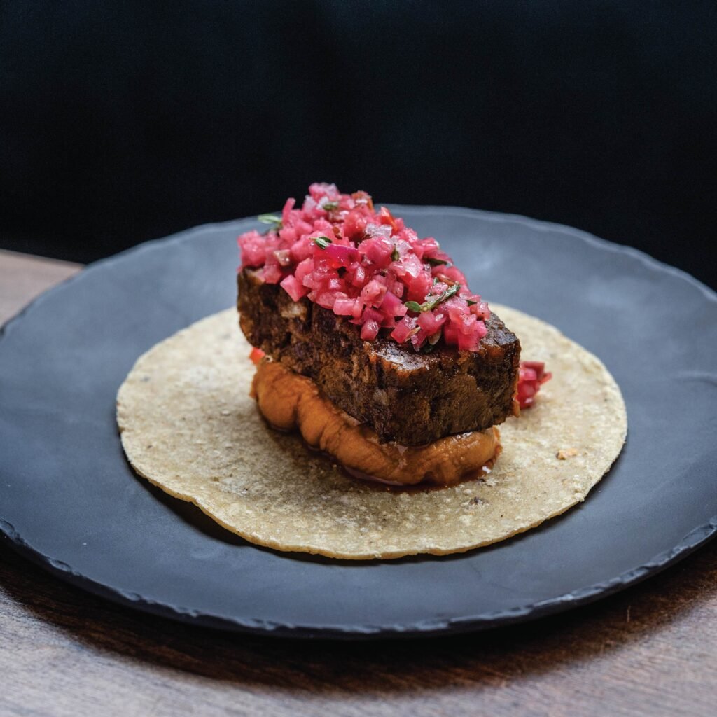 Contemporary taco at Zapote